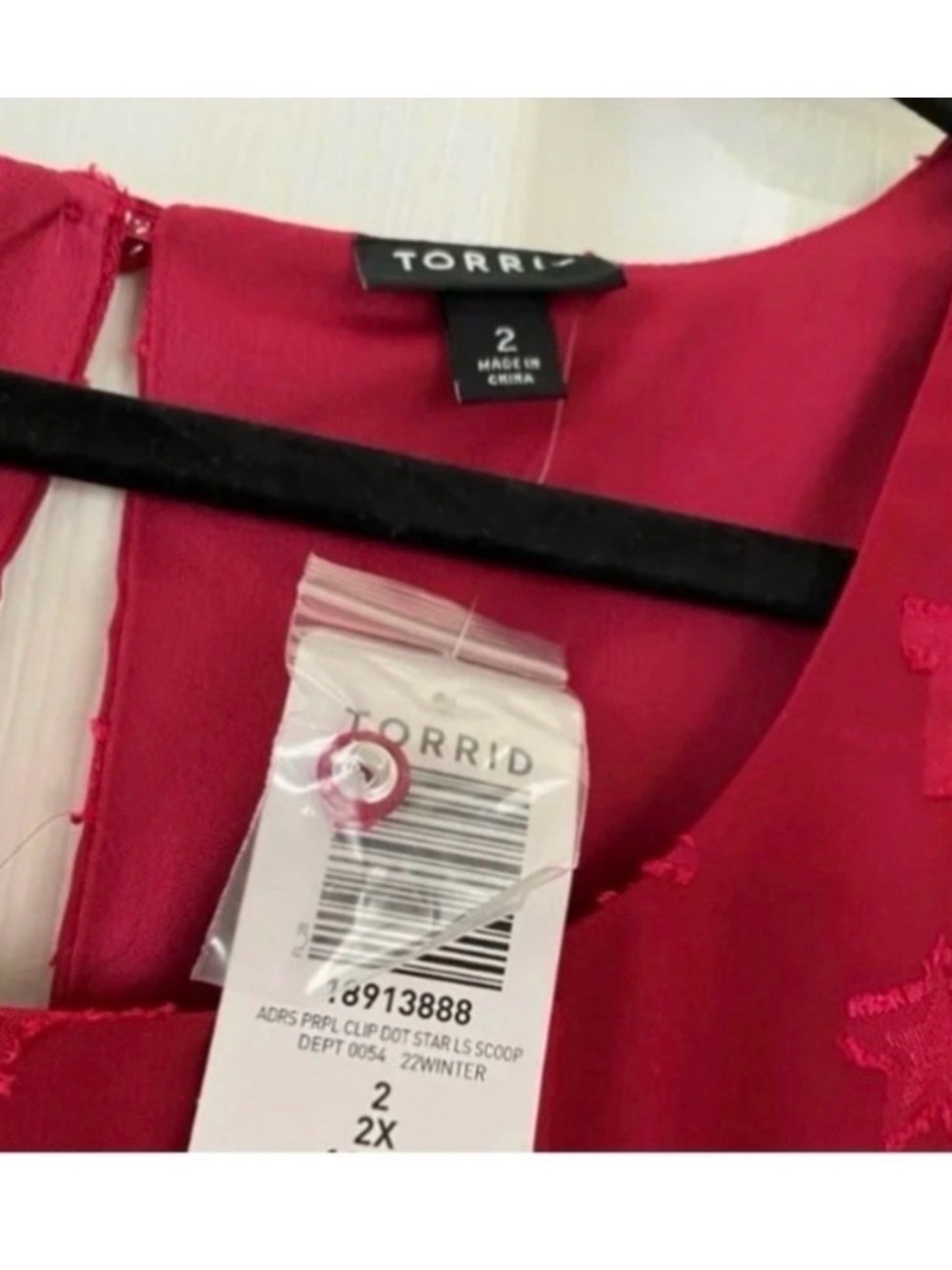 TORRID Magenta Star Print Embroidered Midi Dress - Picture 8 of 9